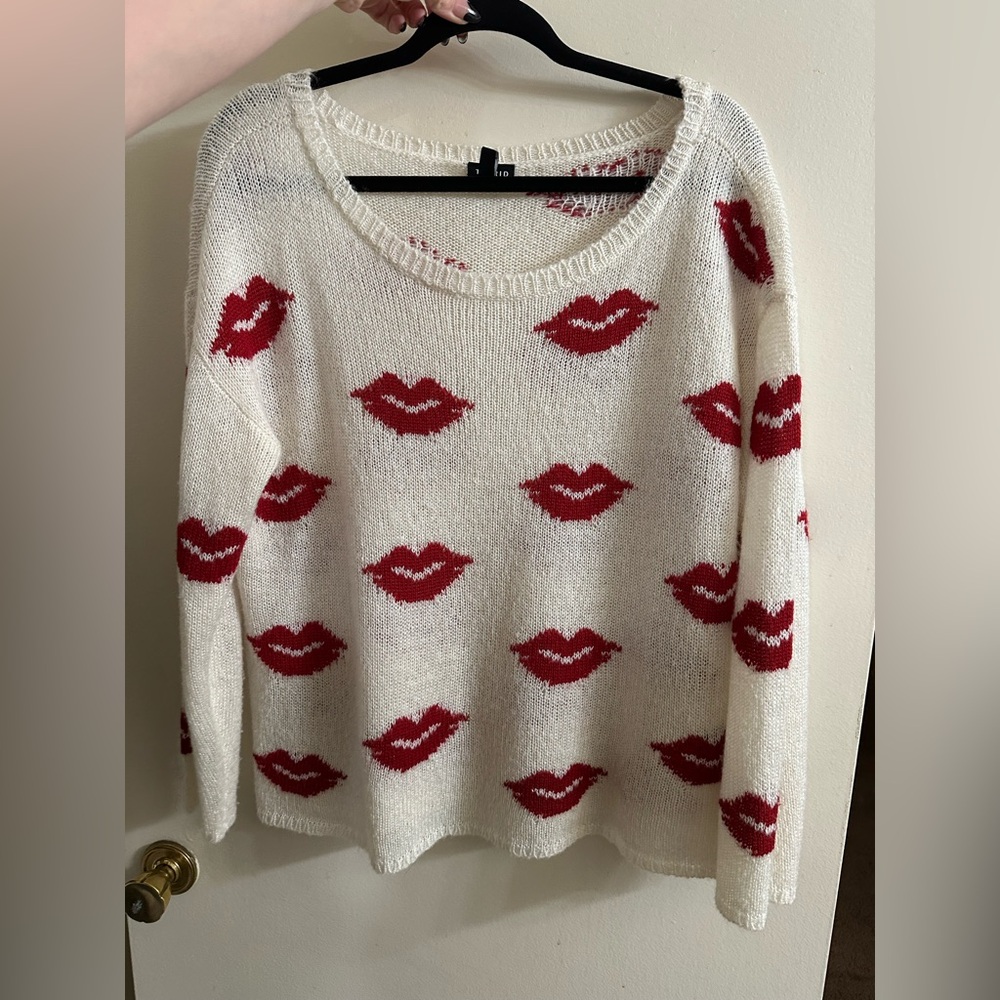 Torrid Lip Print Sweater